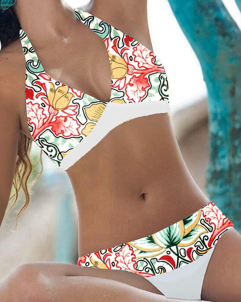 Bikini à motif fleuri