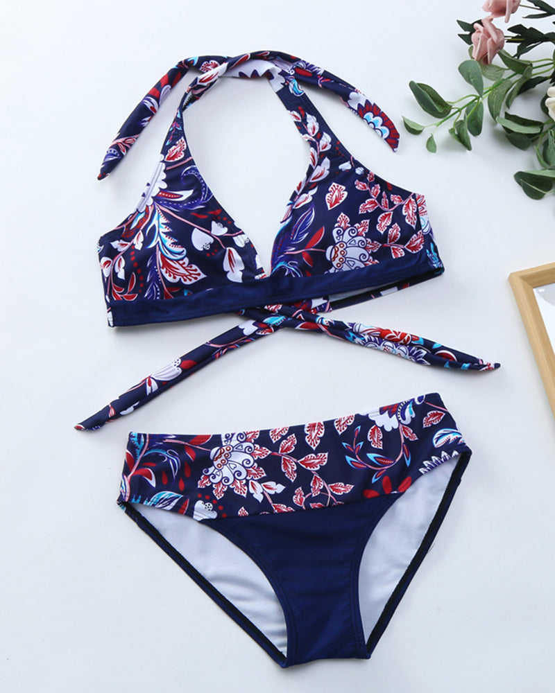 Bikini à motif fleuri