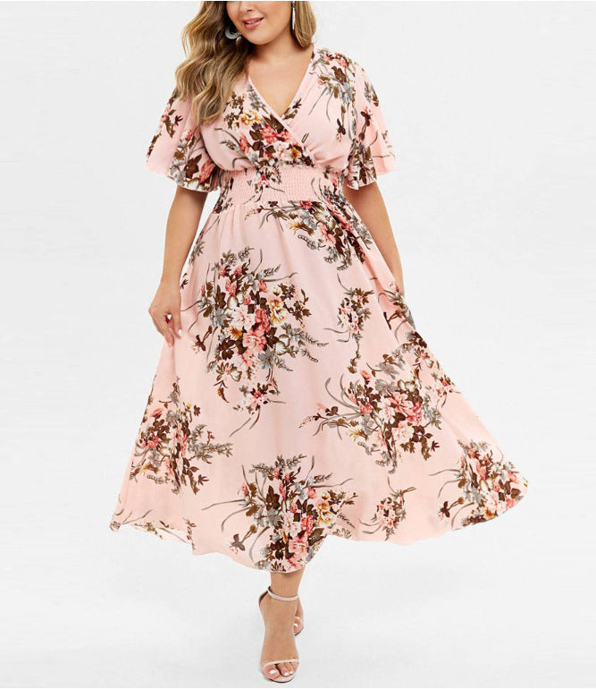 Ligne™ | Robe bohème fleurie en mousseline