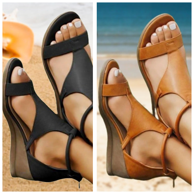 Ligne™ | Sandales talon cuir