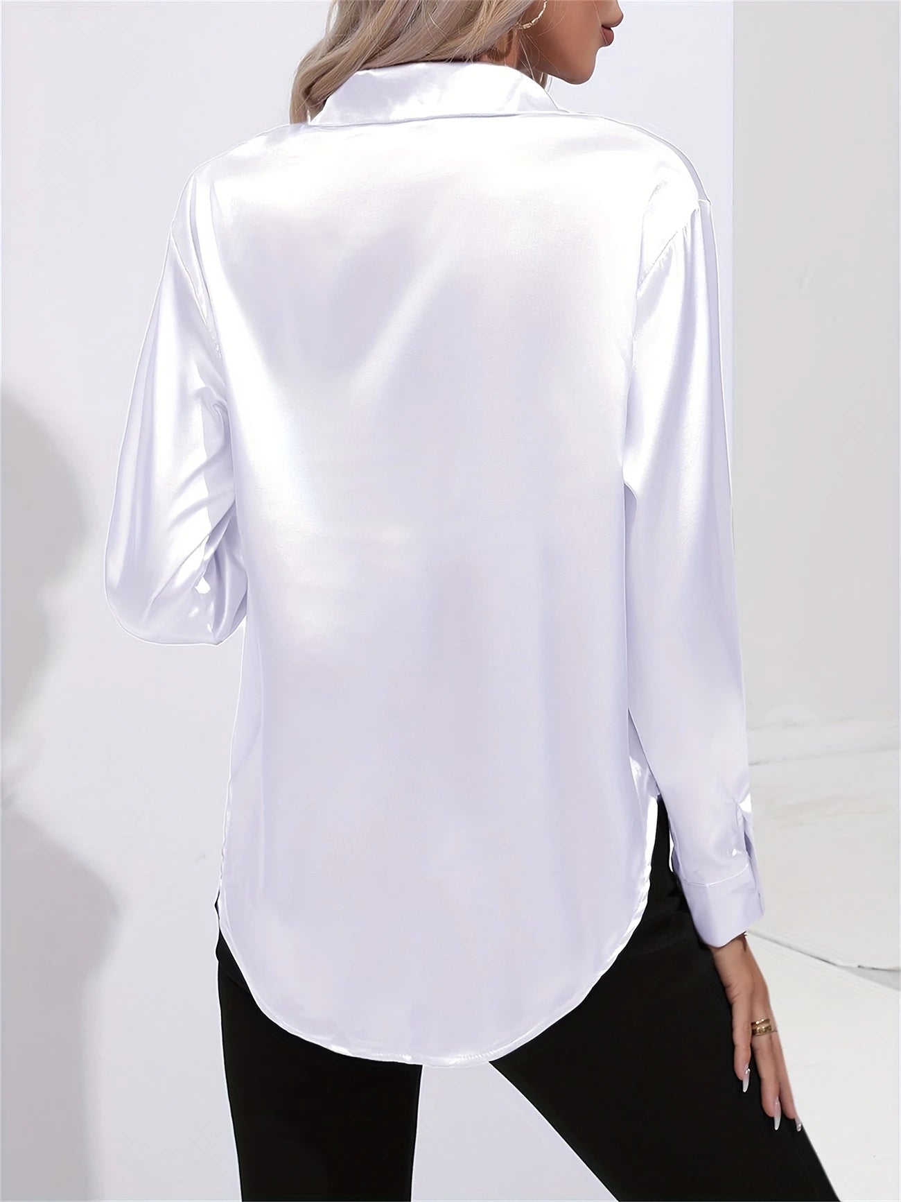 Ligne™ | Chemisier en satin polyester