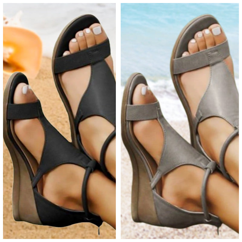 Ligne™ | Sandales talon cuir