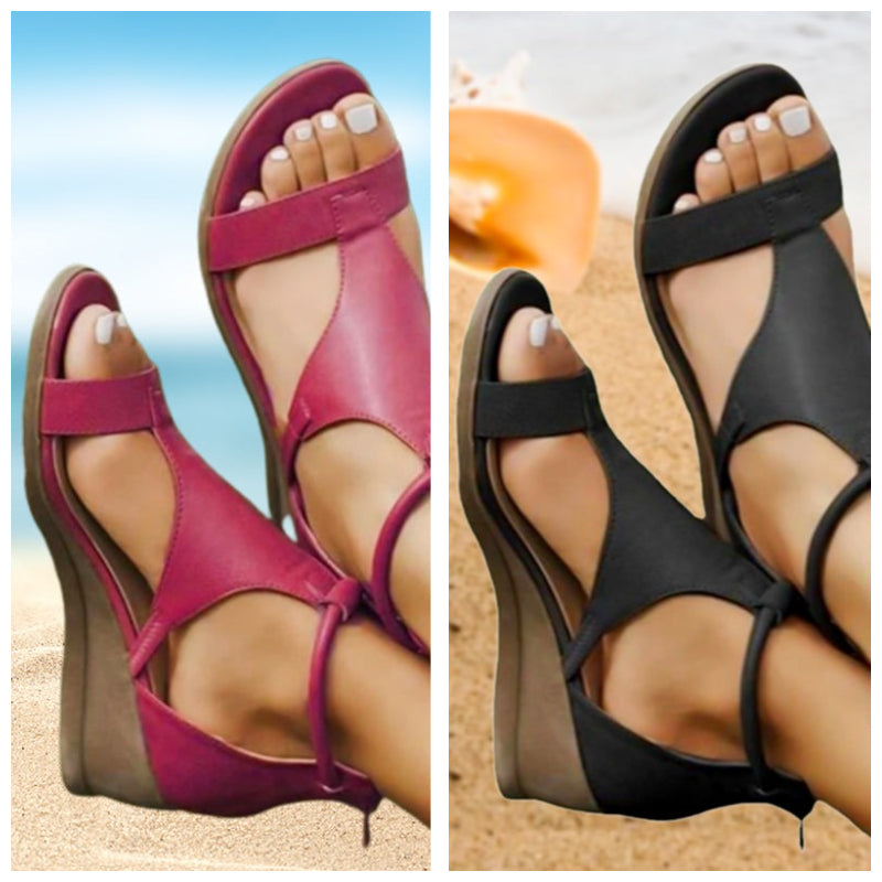 Ligne™ | Sandales talon cuir