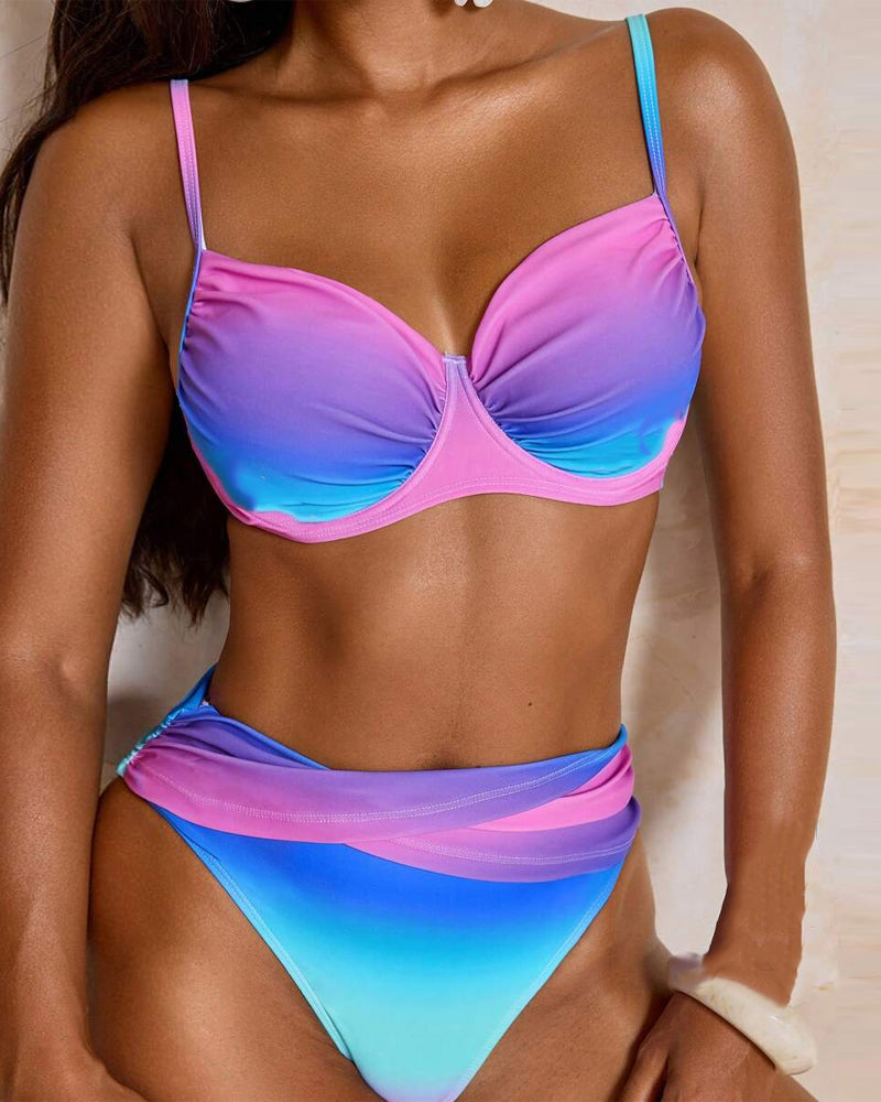 Bikini Dégradé Soutien-Gorge Push-Up Sexy