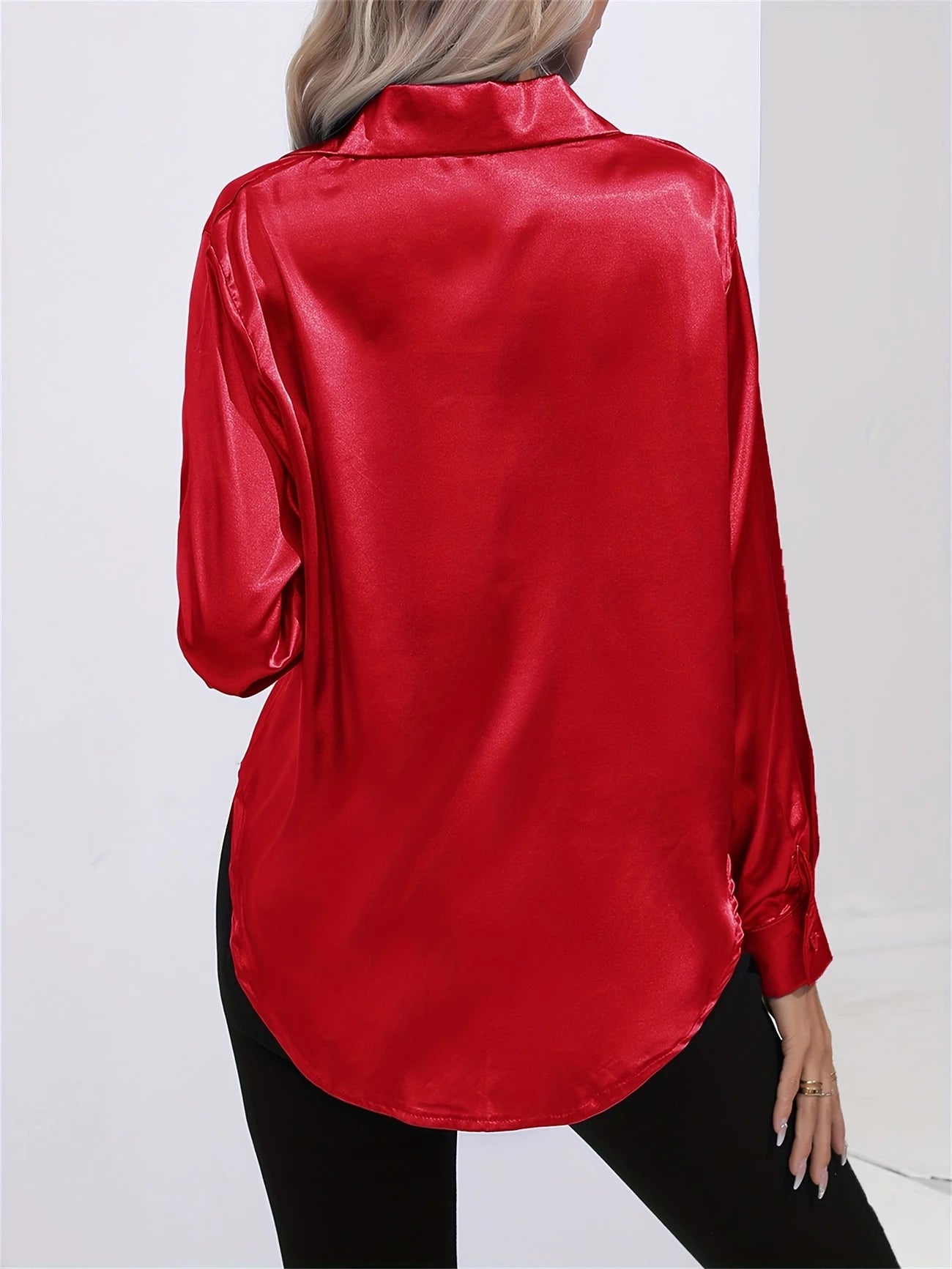 Ligne™ | Chemisier en satin polyester