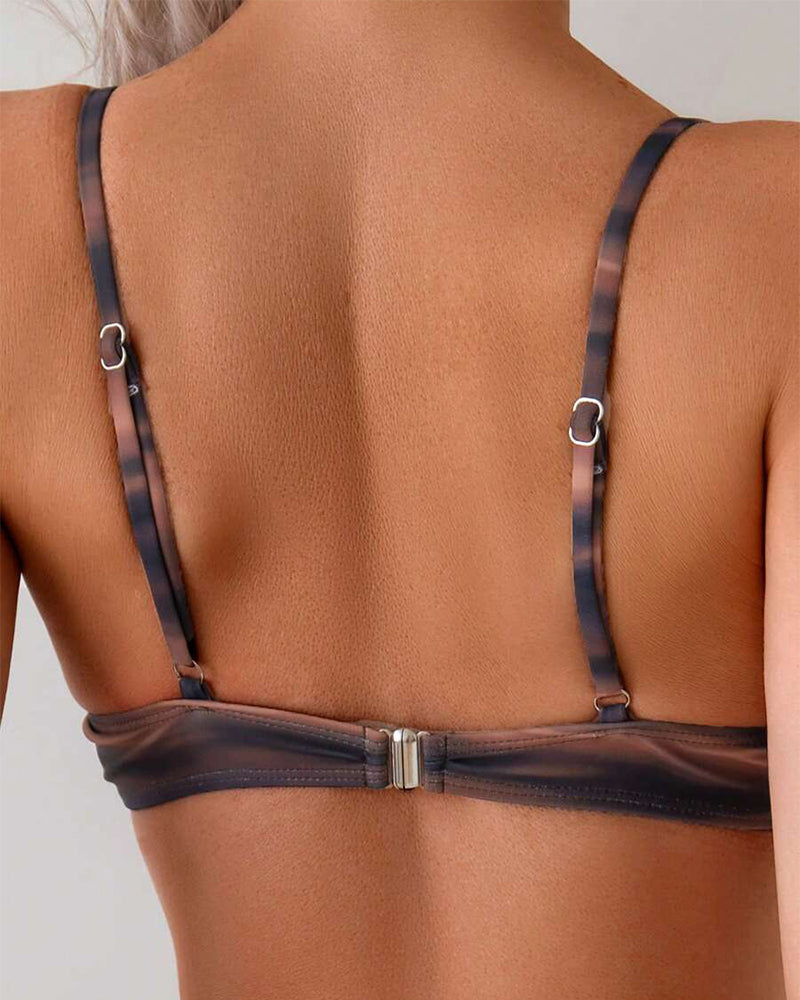 Bikini Rétro Dégradé Plissé Sexy