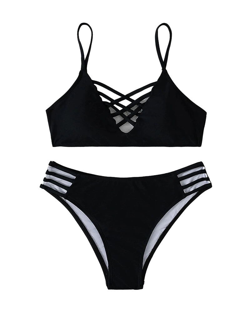 Bikini creux sexy de vacances pour femmes