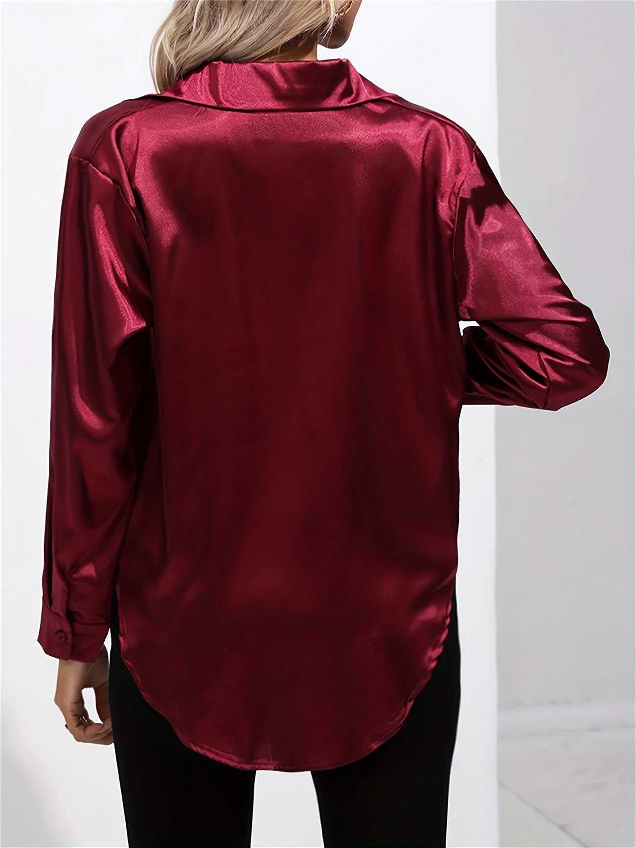 Ligne™ | Chemisier en satin polyester