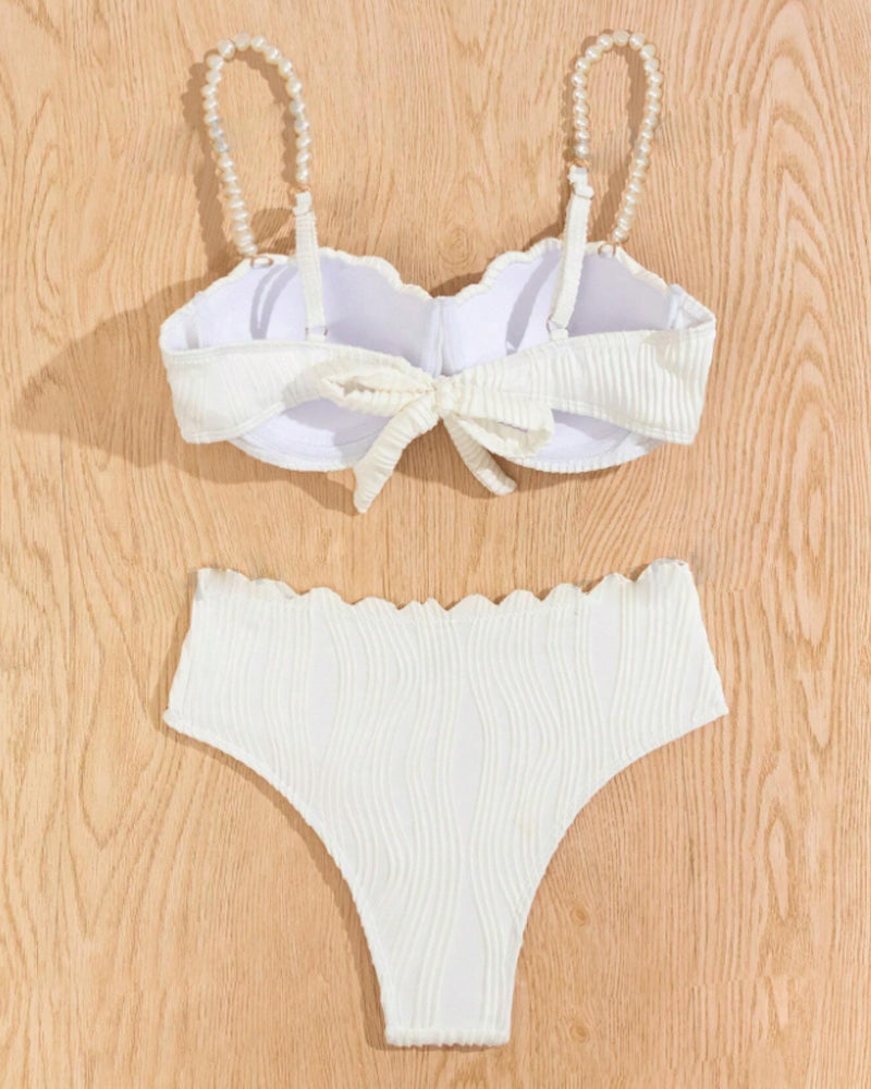 Bikini Porte-Jarretelles Perles Sexy