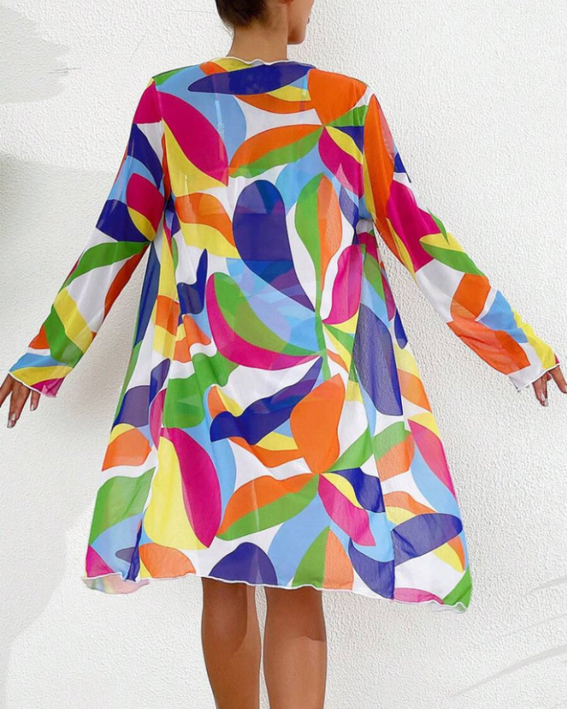 Maillot de Bain Coloré Trois Pièces