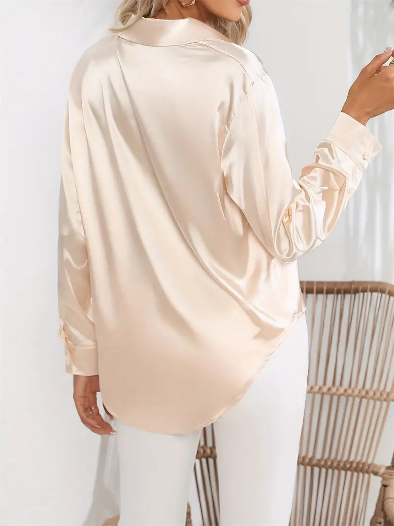 Ligne™ | Chemisier en satin polyester