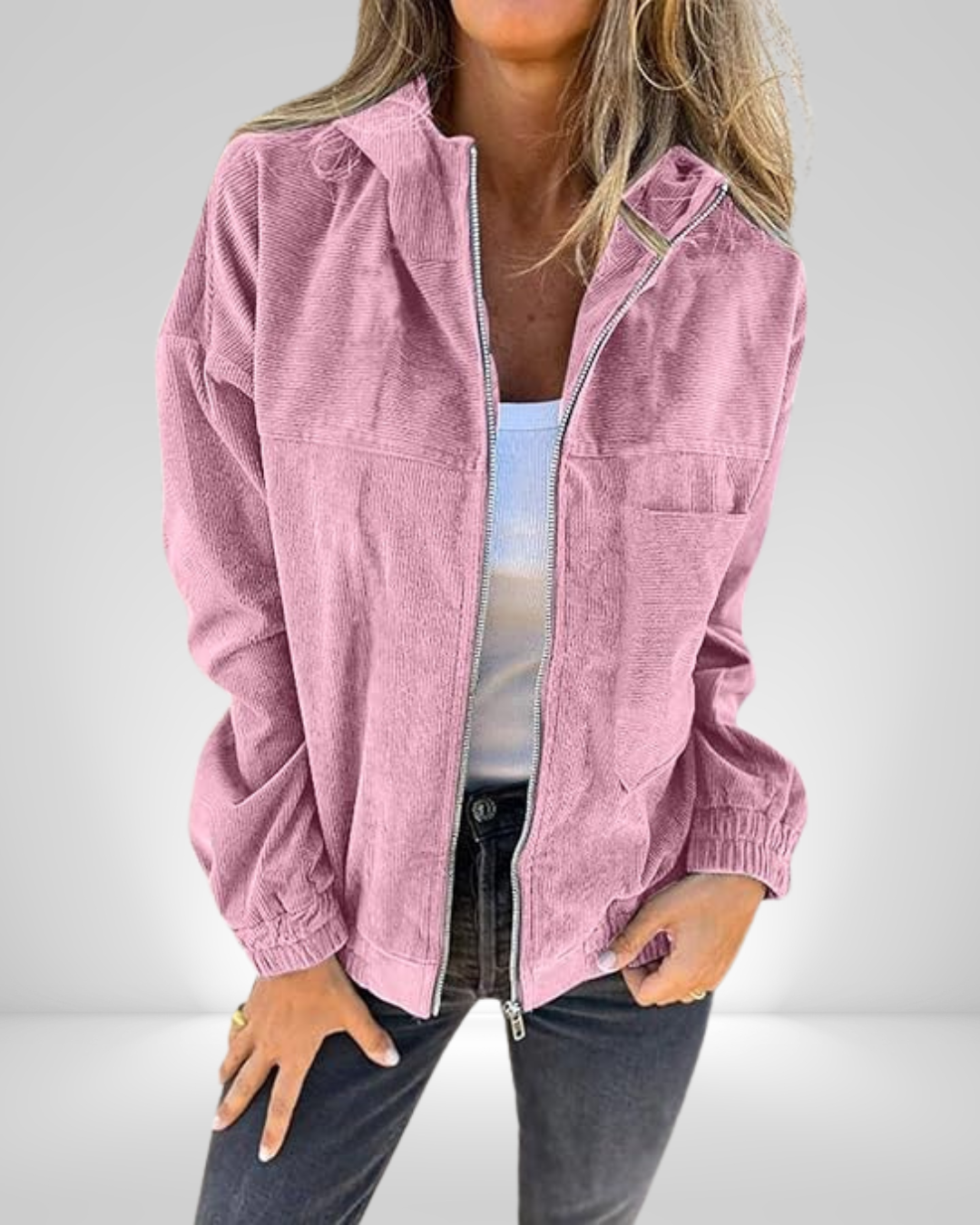 Ligne™ | Veste velours à capuche