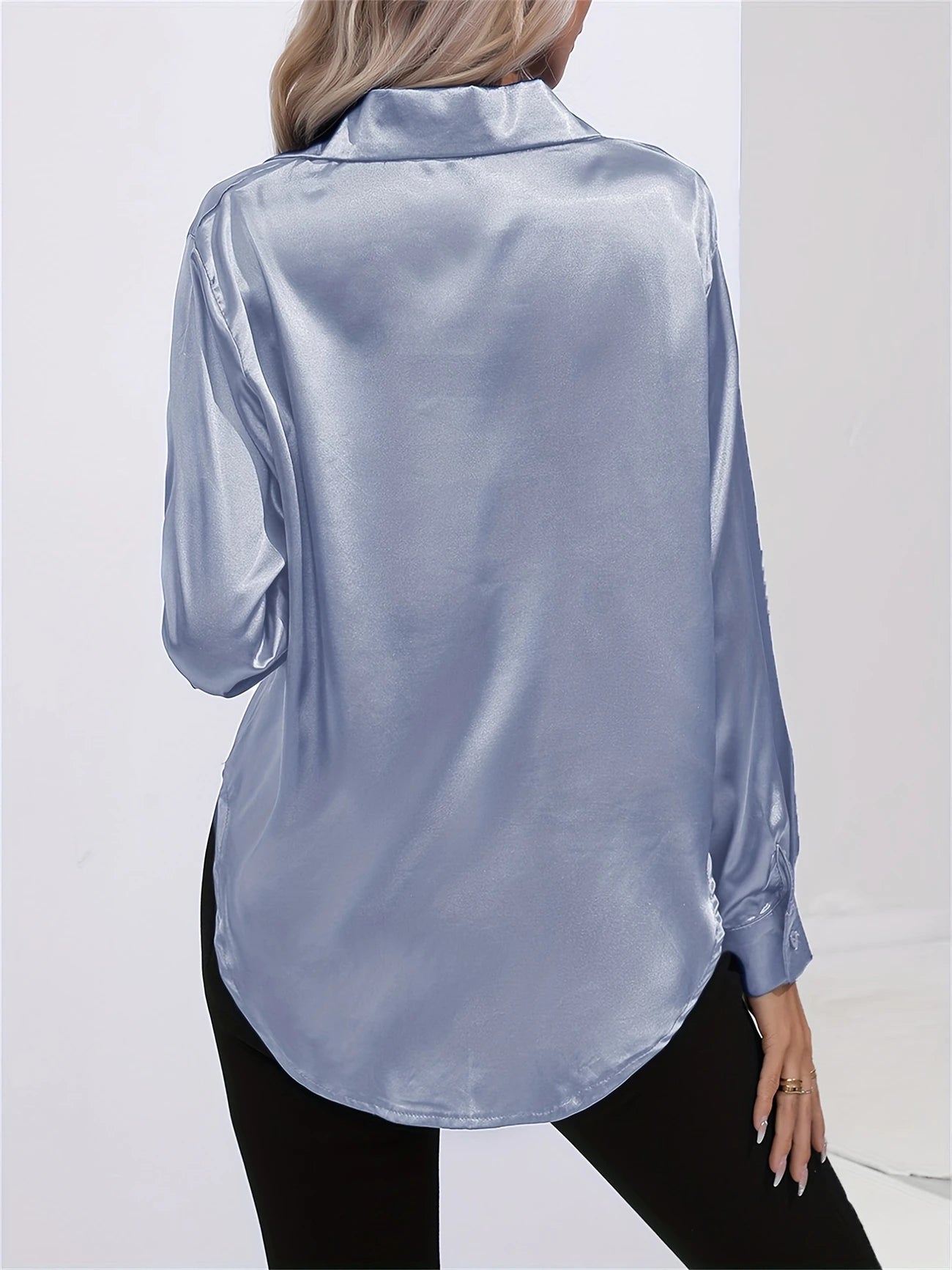 Ligne™ | Chemisier en satin polyester