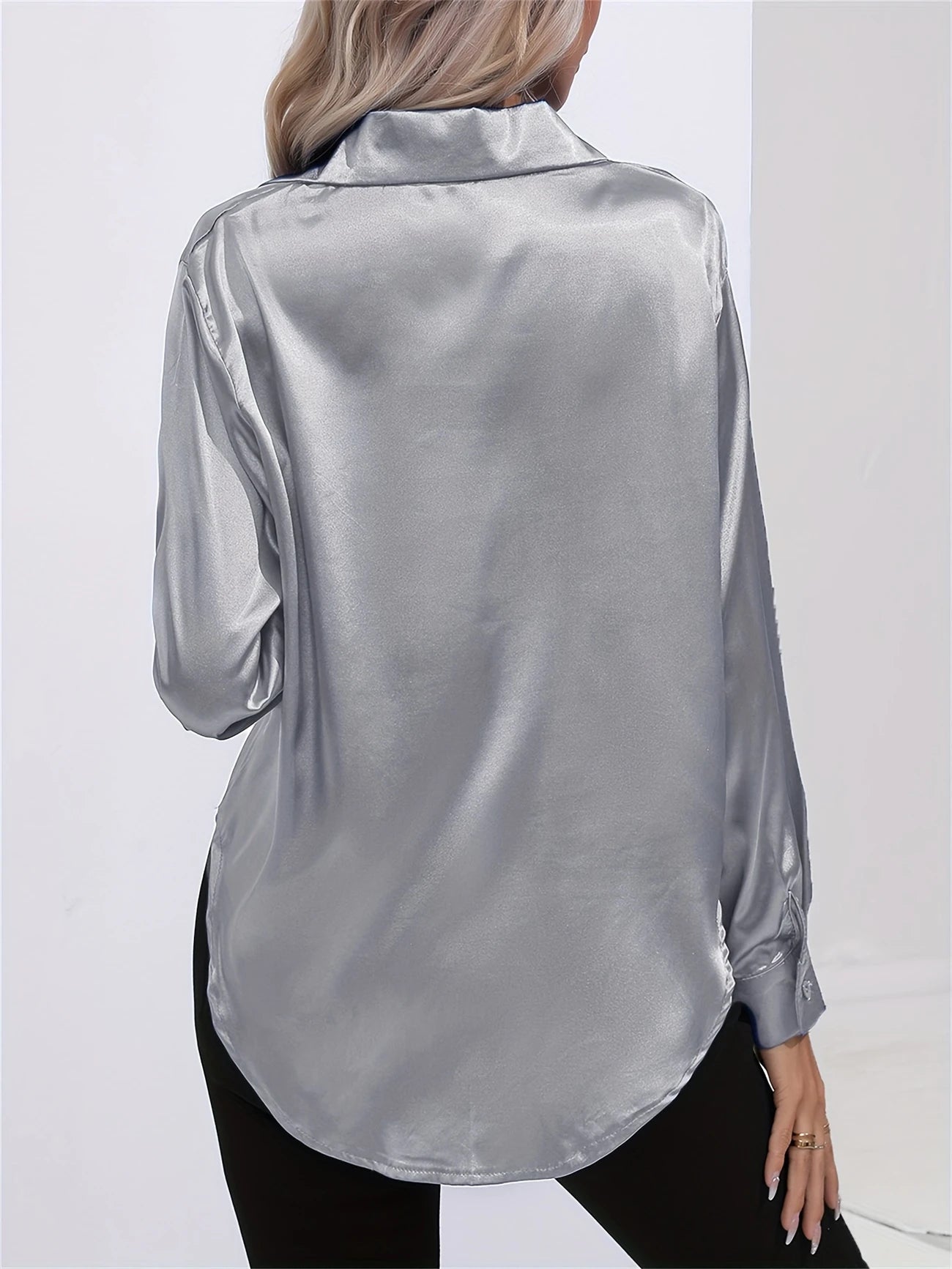 Ligne™ | Chemisier en satin polyester