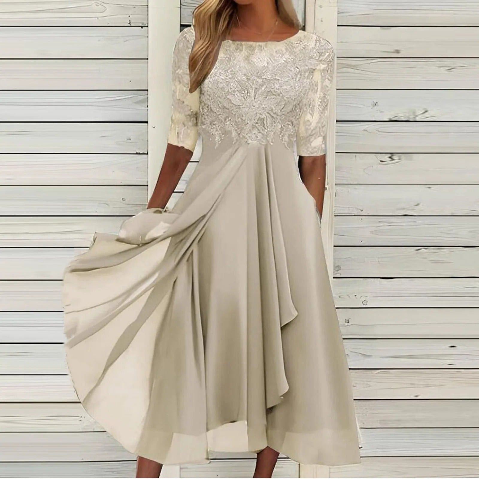 Ligne™ | Robe artisanale élégante en dentelle