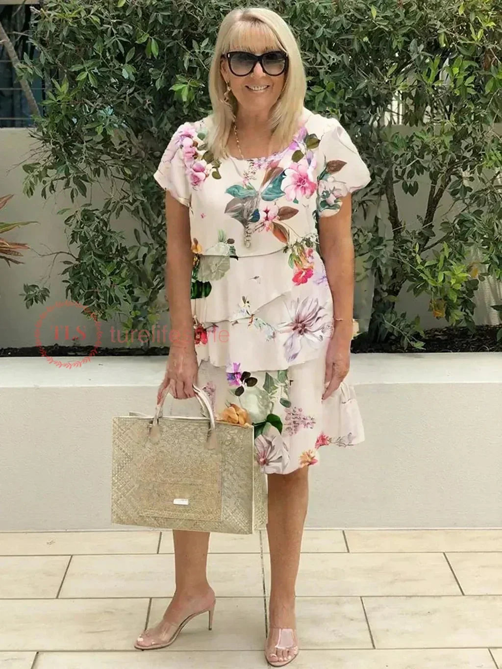 Ligne™ | Robe Fleurie Plissée à Volants
