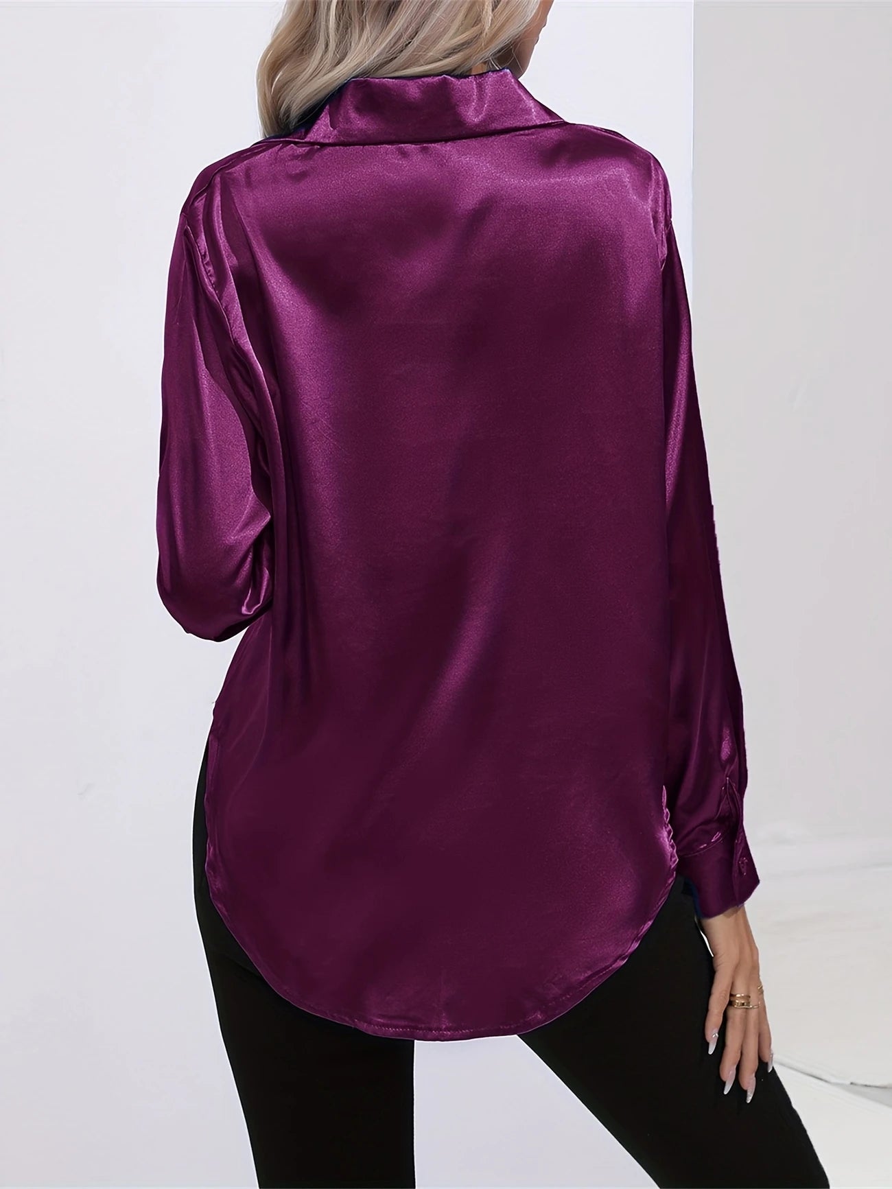 Ligne™ | Chemisier en satin polyester