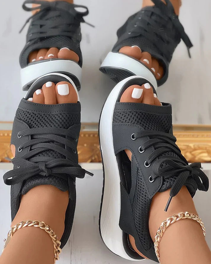 Ligne™ | Sandales muffin lacets