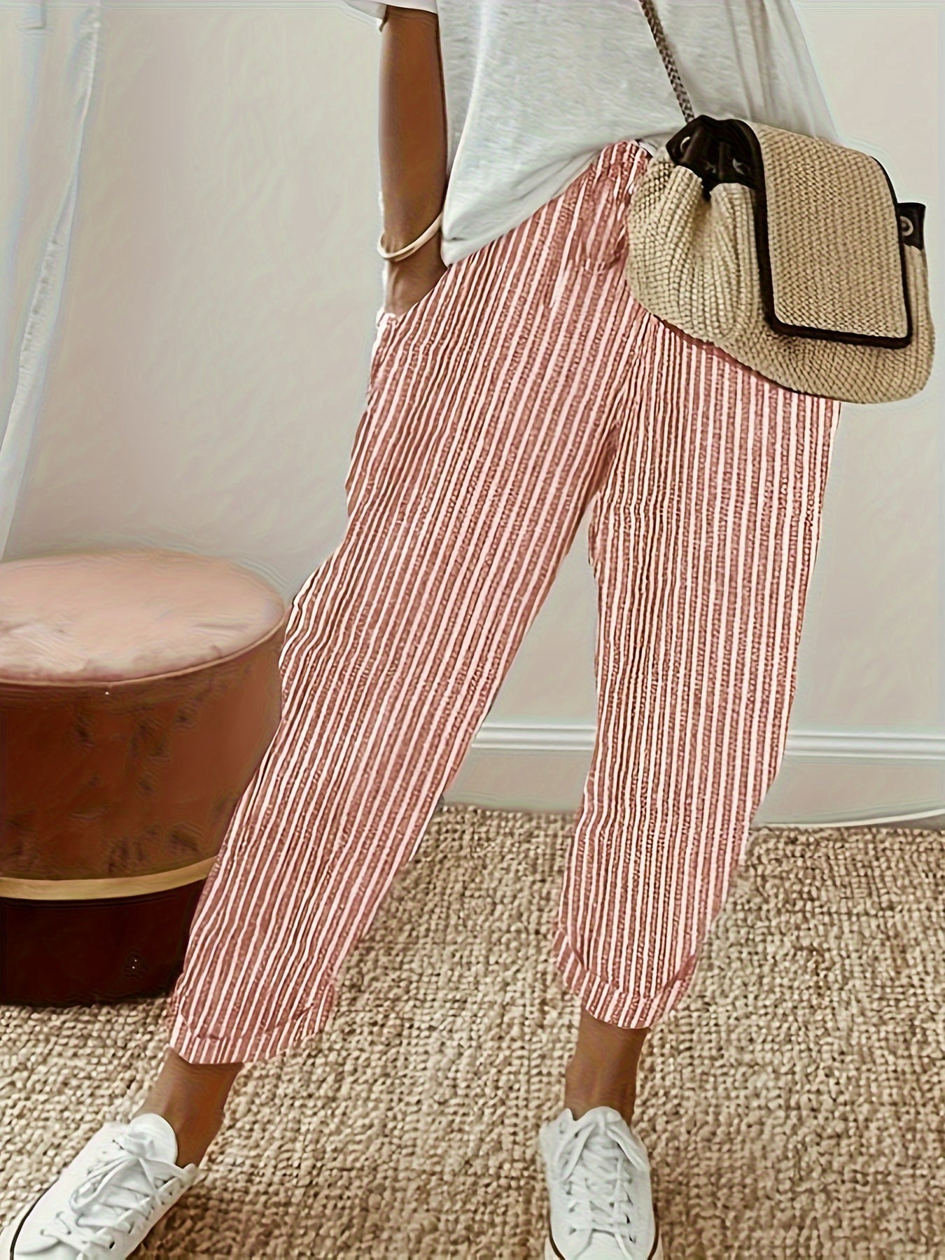 Ligne™ | Pantalon large rayé