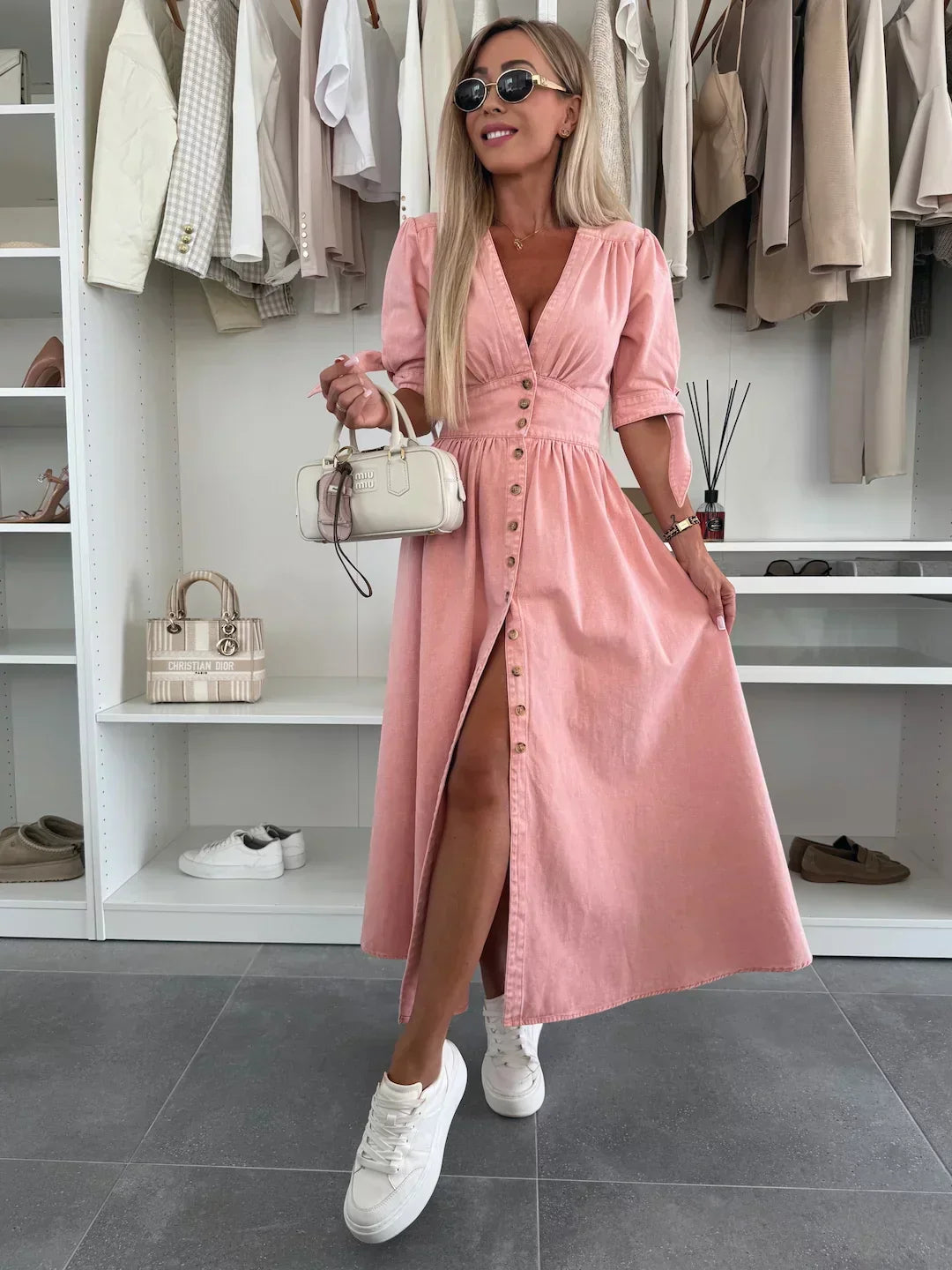 Ligne™ | Robe en denim éclatante