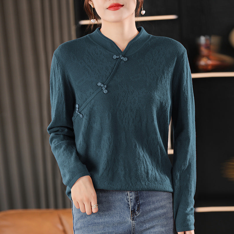 Ligne™ | Pull Cheongsam femme