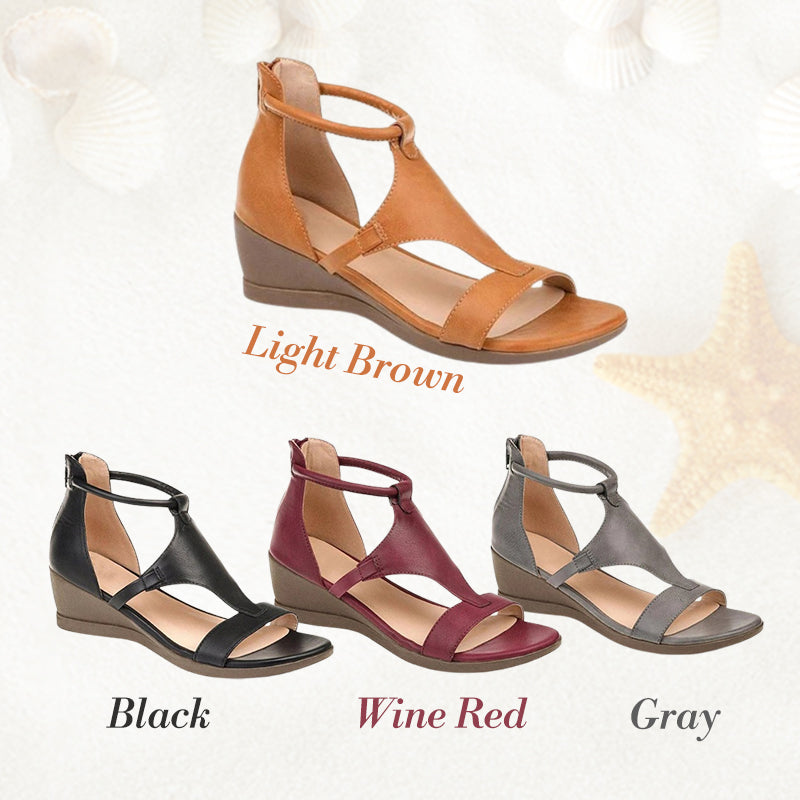 Ligne™ | Sandales talon cuir