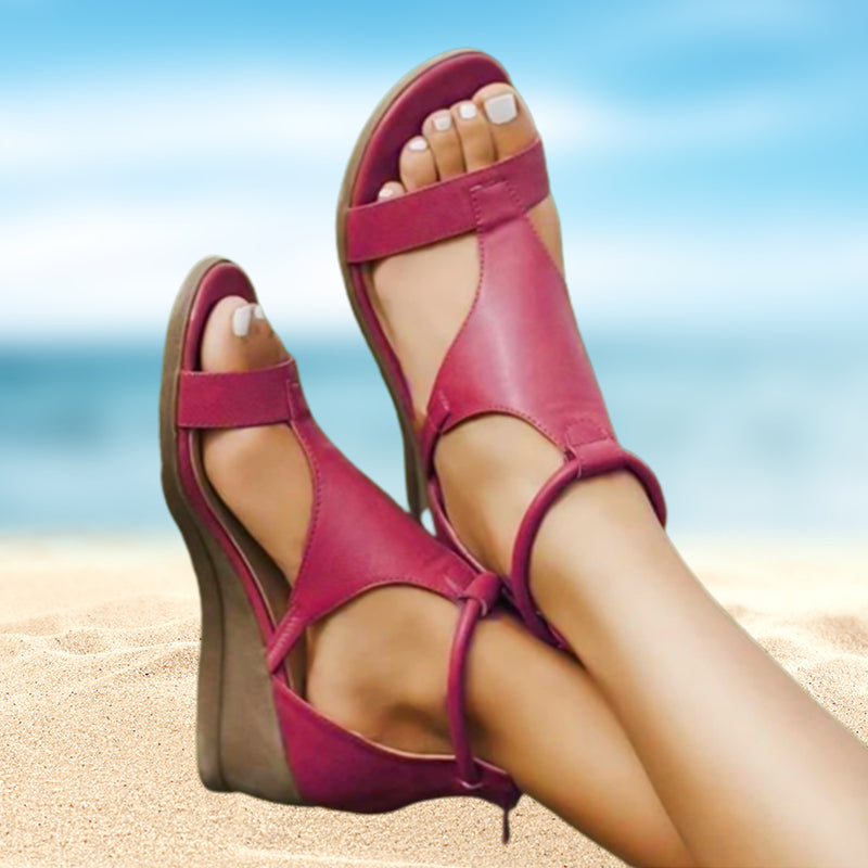 Ligne™ | Sandales talon cuir