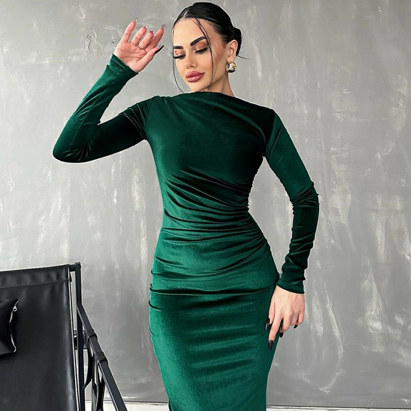Ligne™ | Robe Slim à Manches Longues