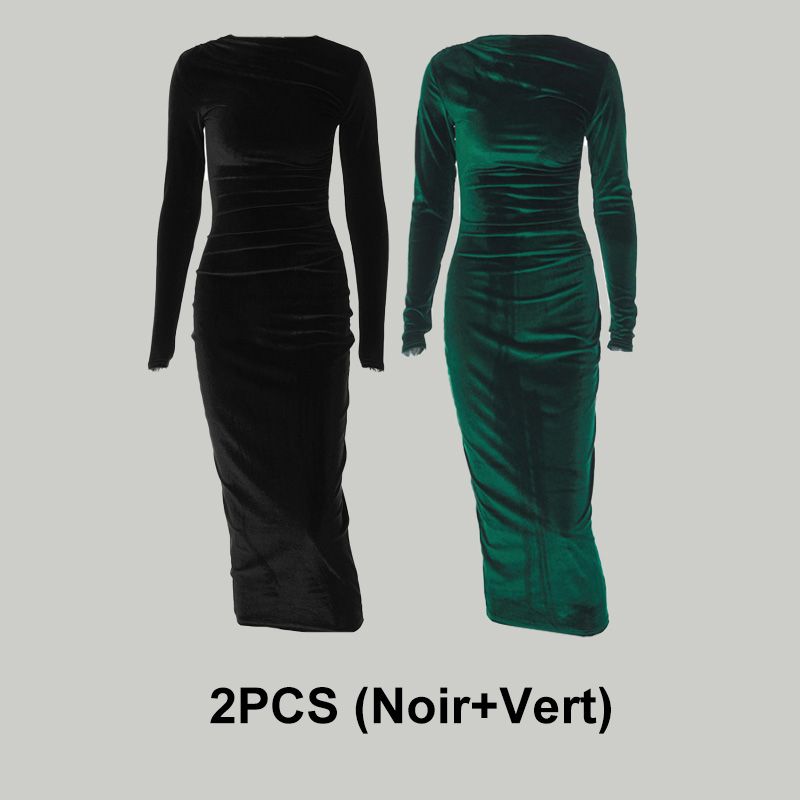 Ligne™ | Robe Slim à Manches Longues