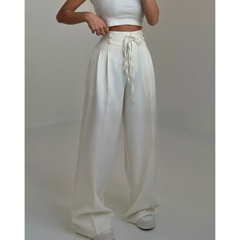 Ligne™ | Pantalon femme droit, taille haute
