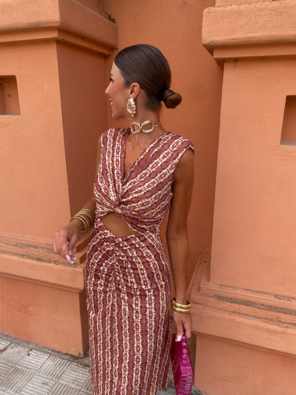 Ulpiana ™ | Robe Midi Élégante avec Découpe