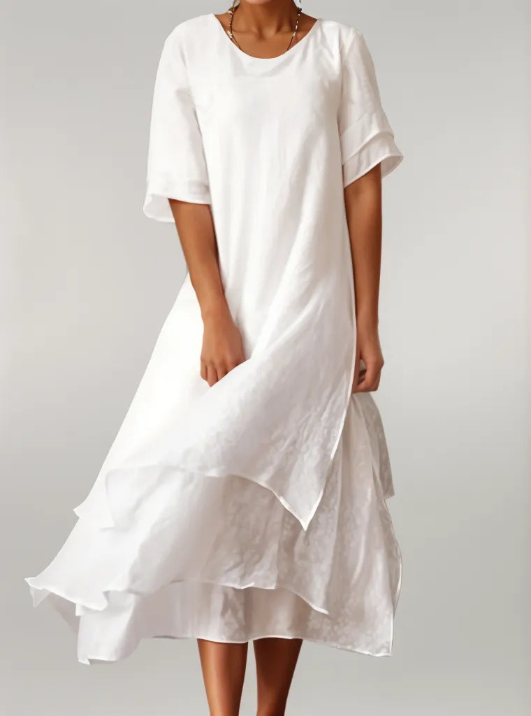 Ligne™ | Robe longue élégante en coton