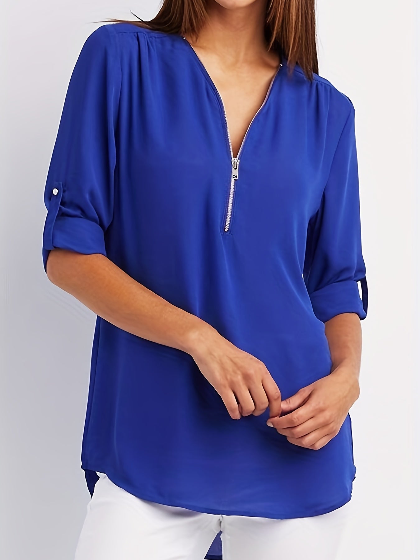 Ligne™ | Blouse à demi-zip décontractée