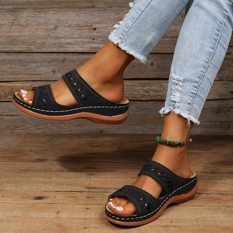 Ligne™ | Sandales cuir orthopédiques