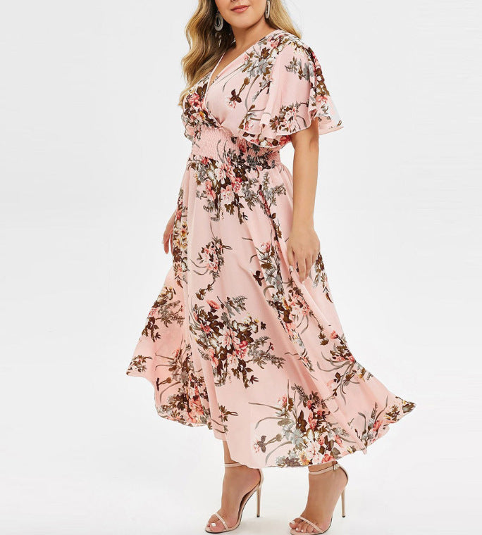 Ligne™ | Robe bohème fleurie en mousseline