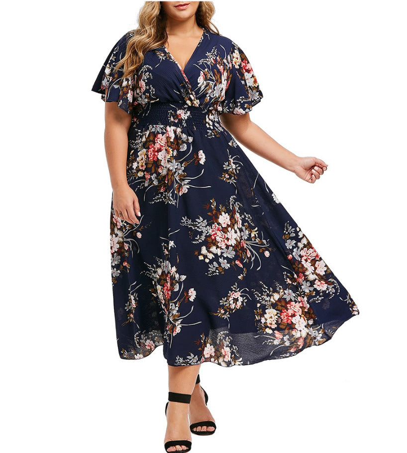 Ligne™ | Robe bohème fleurie en mousseline