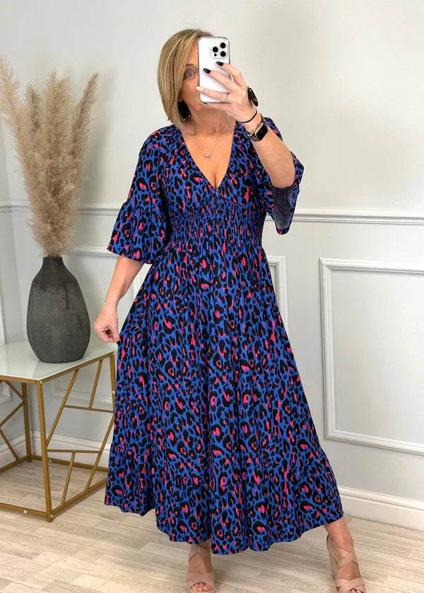 Ligne™ | Robe à fleurs en Léopard