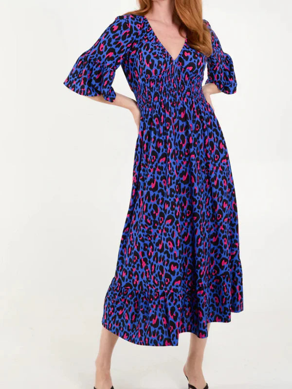 Ligne™ | Robe à fleurs en Léopard