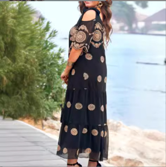 Ligne™ |Robe été imprimée
