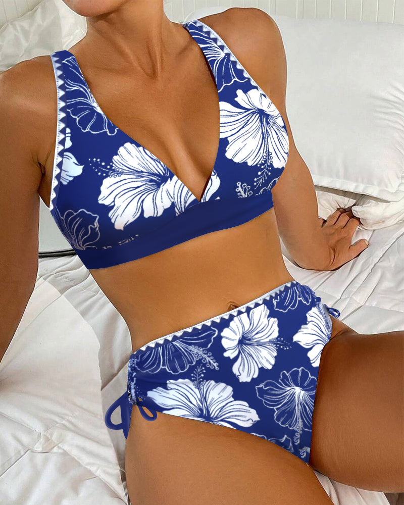 Bikini Soutien-Gorge Deux-Pièces Imprimé Maillot De Bain
