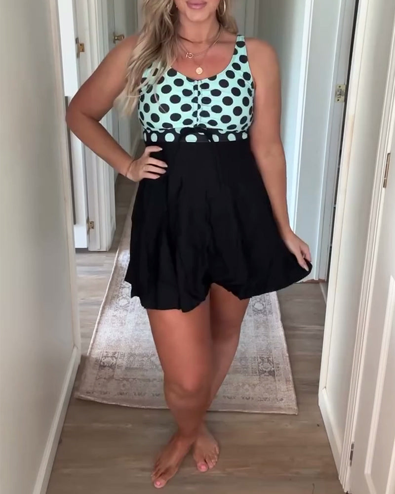 Maillot De Bain À La Mode Imprimé À Pois