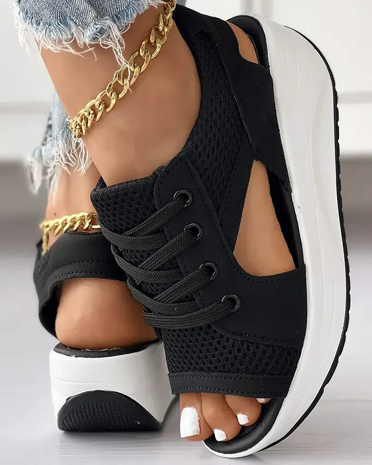 Ligne™ | Sandales muffin lacets