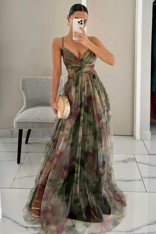 Ligne™ | Chloé - Maxi robe charmante avec imprimé floral