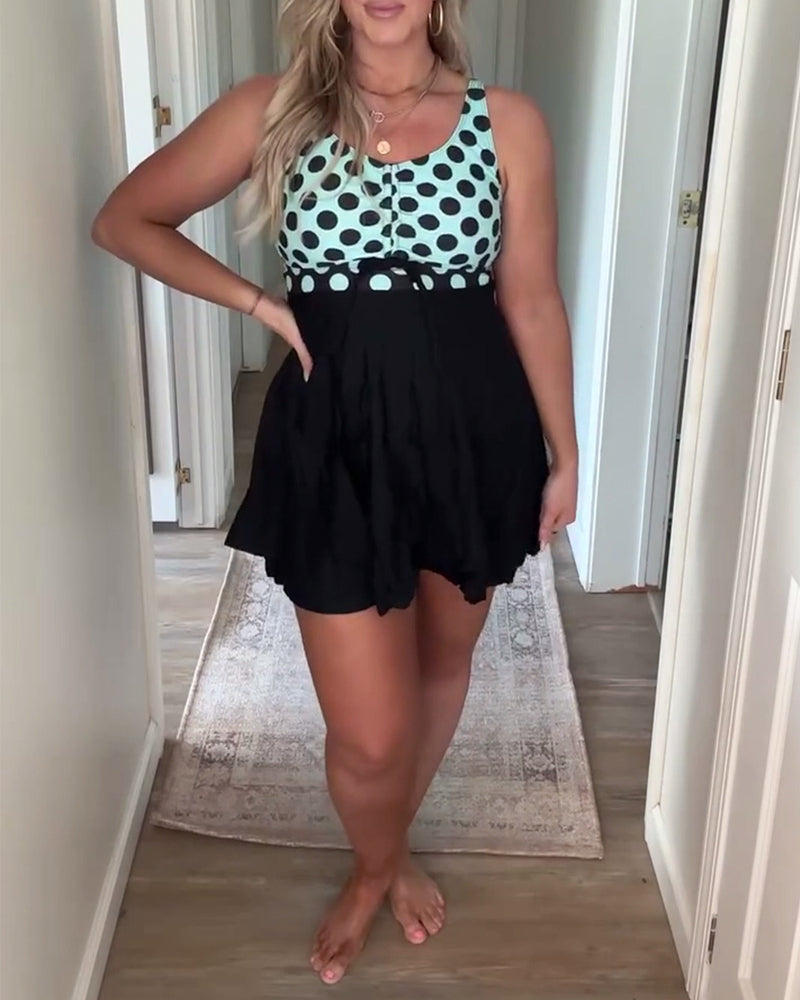 Maillot De Bain À La Mode Imprimé À Pois