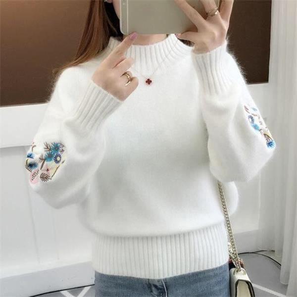 Ligne™ | Pull cachemire brodé