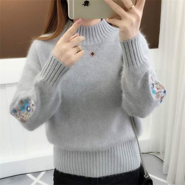 Ligne™ | Pull cachemire brodé
