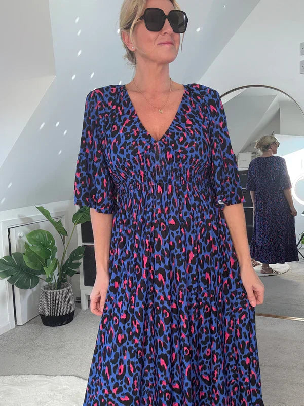 Ligne™ | Robe à fleurs en Léopard