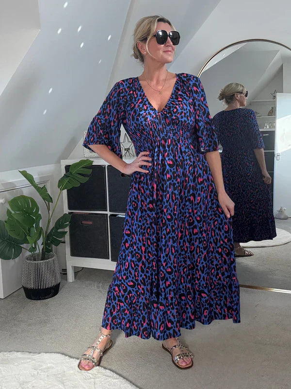 Ligne™ | Robe à fleurs en Léopard