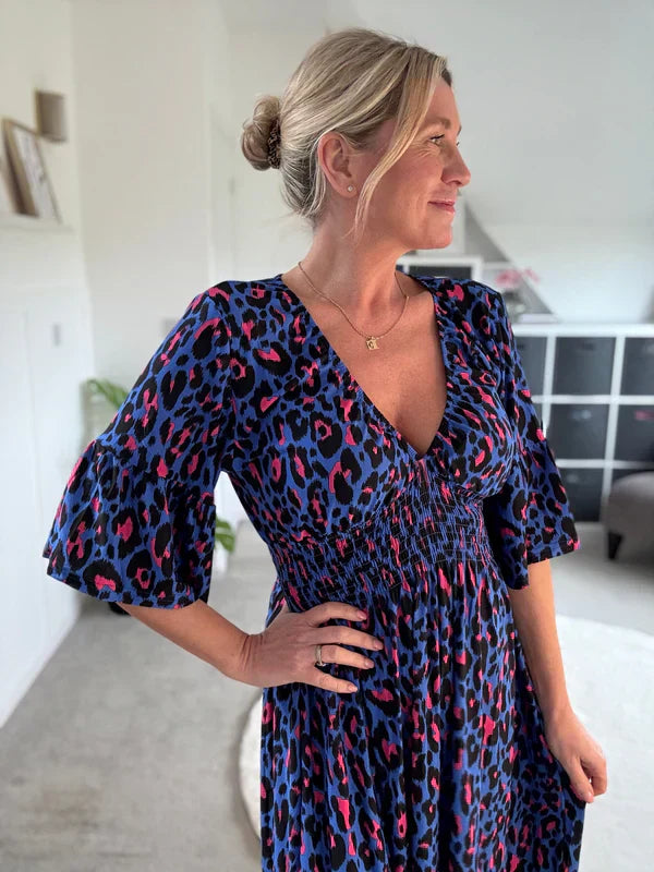 Ligne™ | Robe à fleurs en Léopard