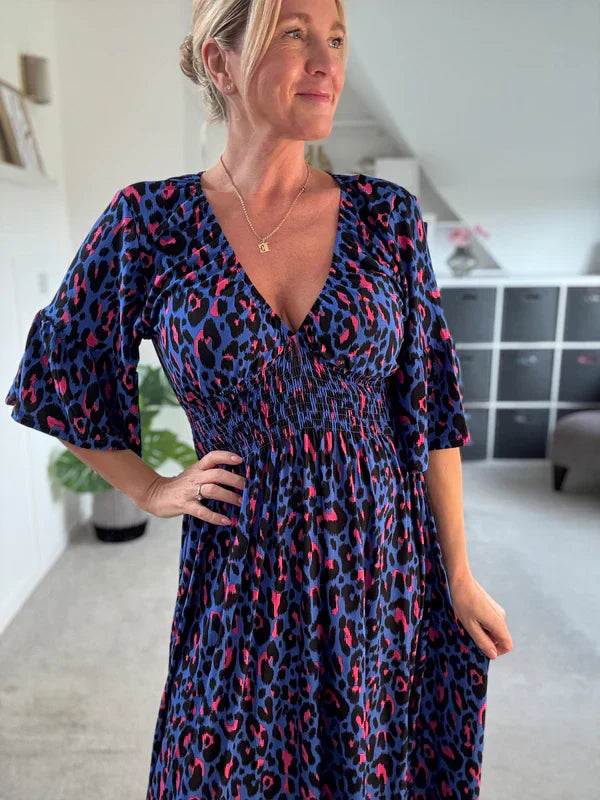 Ligne™ | Robe à fleurs en Léopard